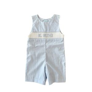 Southern‎ Sunshine Big Brother Smocked Light Blue Gingham Jon Jon Size 3